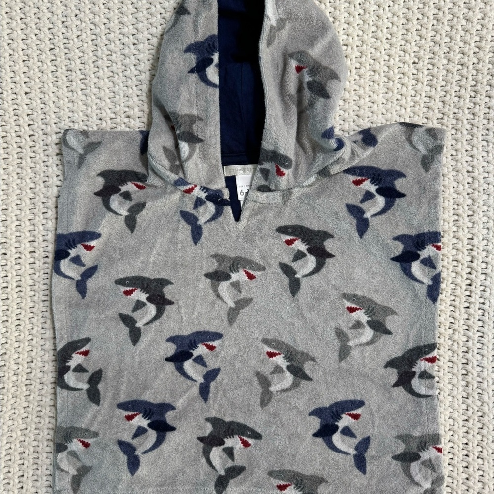 PBK Gray Shark Toweling poncho
